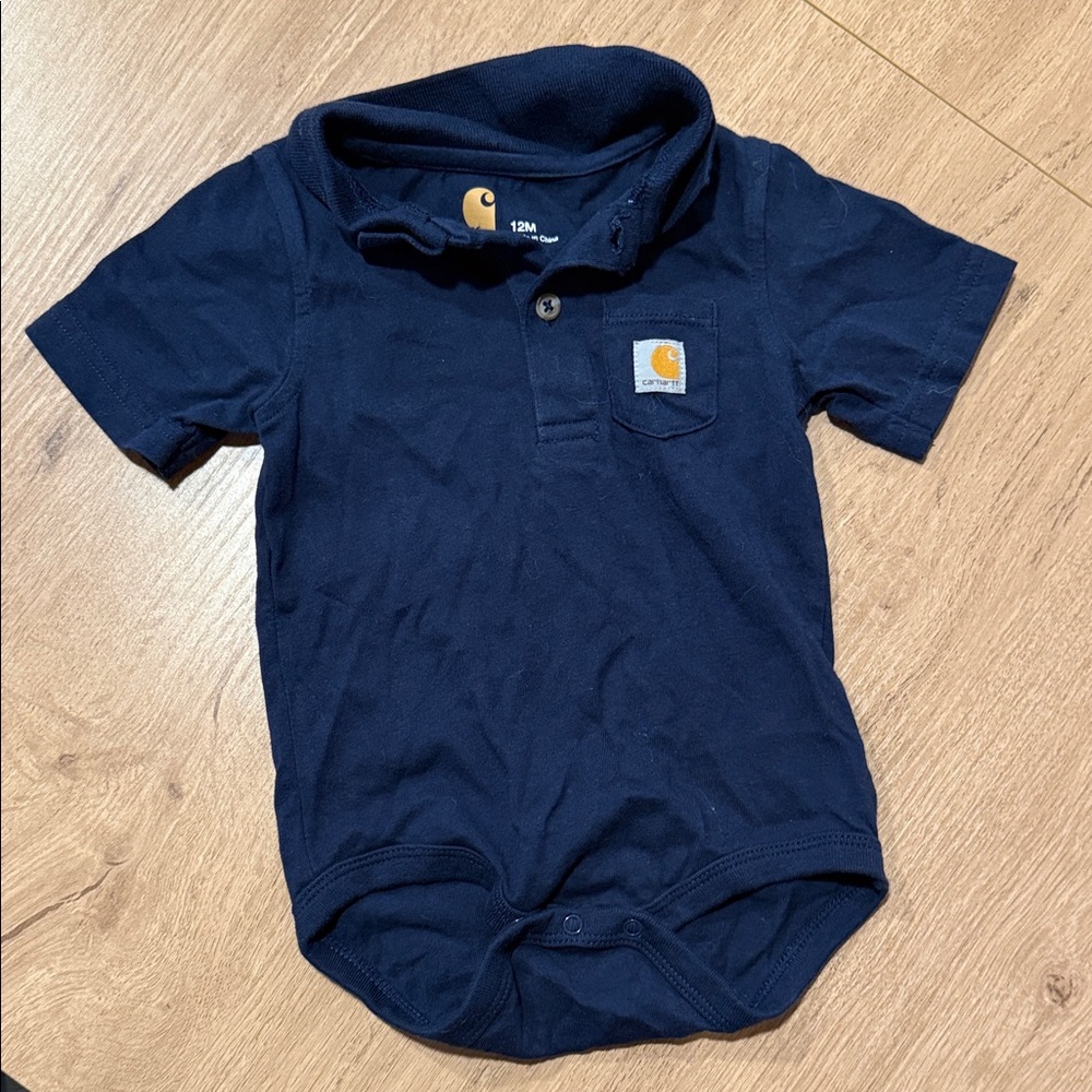 Carhartt Dark Blue Baby Polo Bodysuit